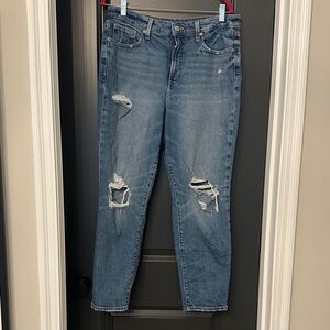 Old Navy OG Straight Distressed High-Rise Blue Women’s Jeans